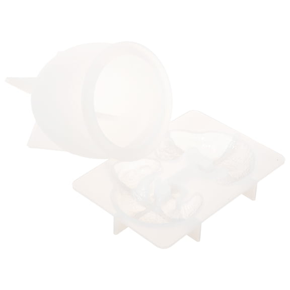 LOLIPPYY 2Pcs White Silicone Dinosaur Egg Mold for Crafting Durable Easy Demolding DIY Ornament Making