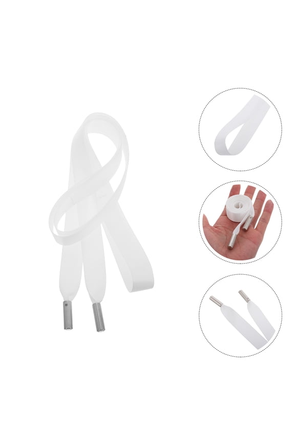 2Pcs White Strong Replacement Waist Drawstrings for Sport Pants Hoodies Soft and Adjustable