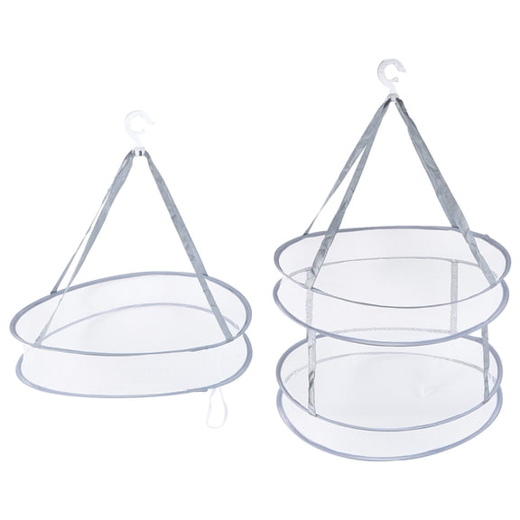 LOLIPPYY 2Pcs White Sweater Hangers Hanging Basket for Household Clothes Storage