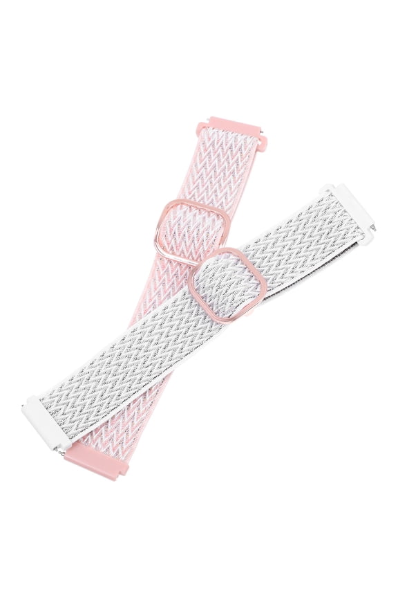 2-Pack White Nylon Woven Watch Strap Replacement Bands Wristwatch Accessories for Men and Women