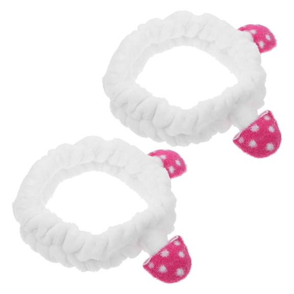 LOLIPPYY 2Pcs Wide Band Plush Headbands for Skincare Makeup Soft Hair Protection Accessory