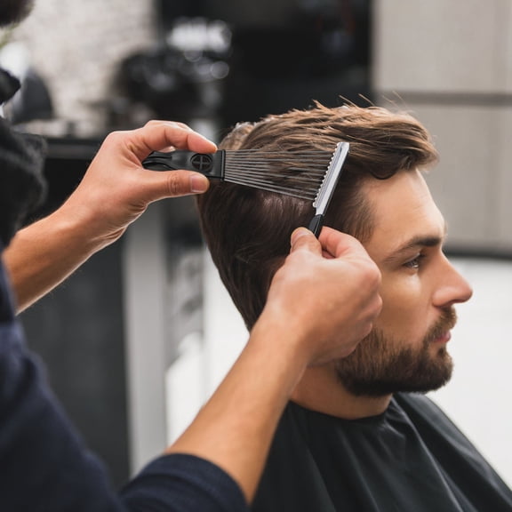 LOLIPPYY 2Pcs Wide Comb Black Steel Needle Comb for Detangling and Styling Thick Tangled Hair