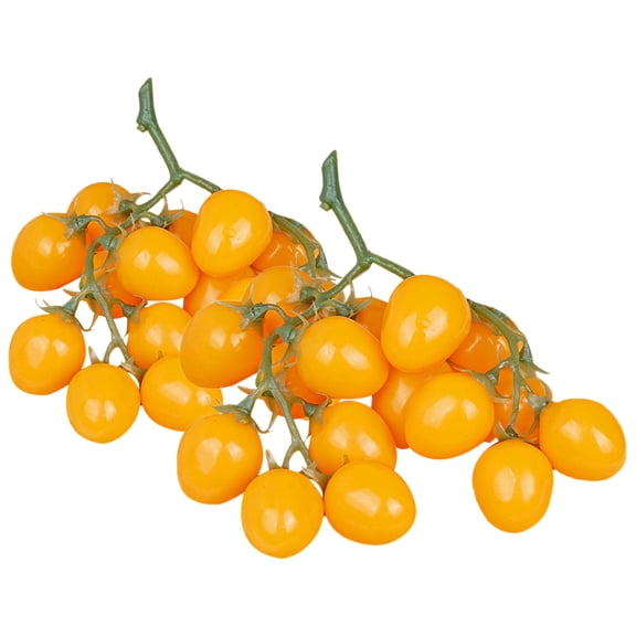 LOLIPPYY Set of 2 Yellow Artificial Cherry Tomatoes Decorative Props for Kitchen, Home, Holiday and Party Decoration