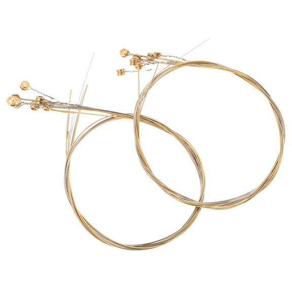 LOLIPPYY 2-Pack Lyre Harp Metal Replacement Strings Set, 7 Strings with High Durability and Stable Tuning for Harp Players