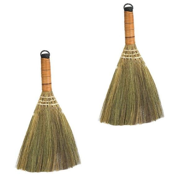 LOLIPPYY 2-Pack Mini Synthetic Brooms for Home Cleaning and Dusting, and Easy to Use