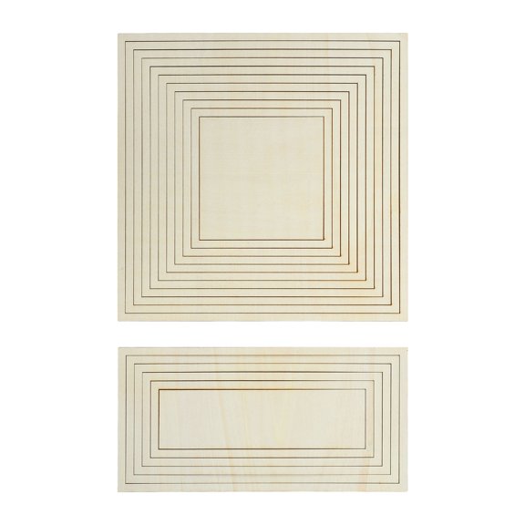 LOLIPPYY 2Set Professional Wooden Ceramic Forming Track and Square Plate Molds for Pottery Handbuilding