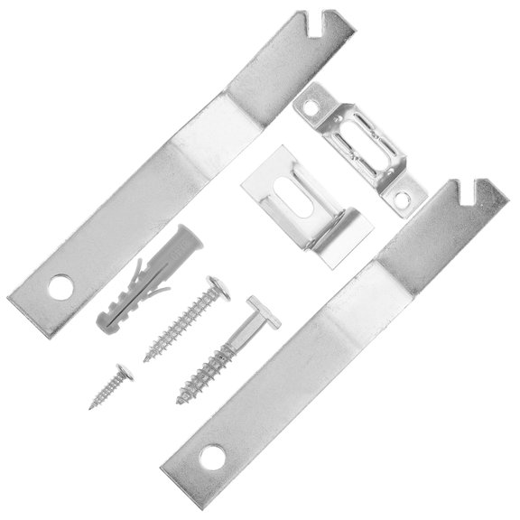 LOLIPPYY 2Sets Anti-Theft Security Picture Frame Hanging Kit Plated Silver Durable Easy Installation
