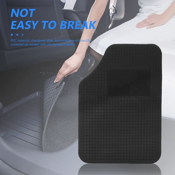 LOLIPPYY 2Sets Car Floor Protection Mats Black Resistant to Tearing for Vehicle Use