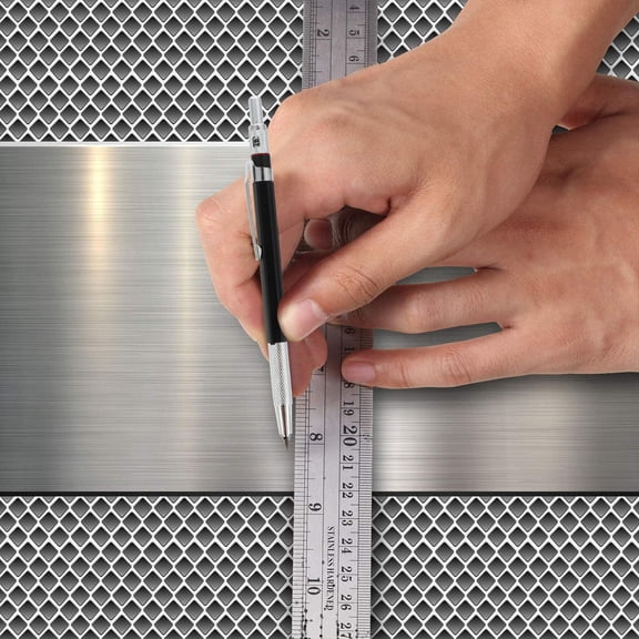 LOLIPPYY 2-Pack Carpenter Mechanical Pencils in Black for Marking Ceramics, Steel, and Other Hard Materials