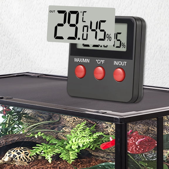 LOLIPPYY 2Sets Digital Thermometer and Hygrometer Combo for Lizard and Snake Tank Accessories