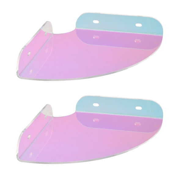 LOLIPPYY 2-Pack Fan Shaped Acrylic Corner Wall Shelves, Floating Mounted Storage Units for Small Space Organization and Display