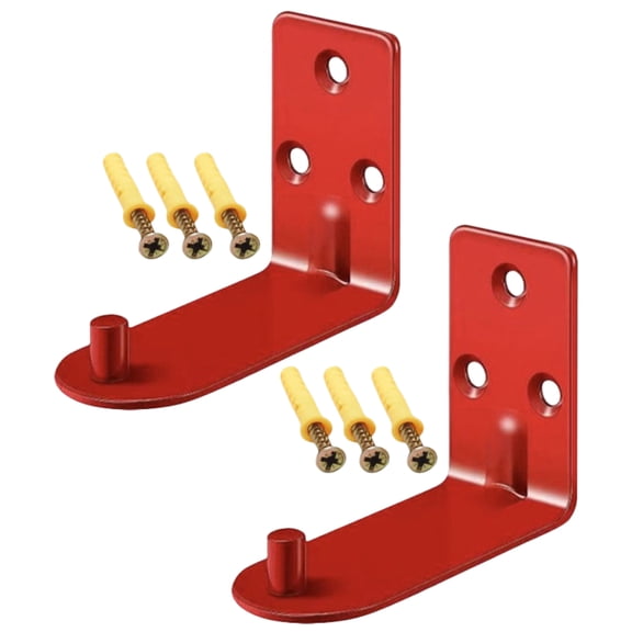 LOLIPPYY 2Sets Fire Extinguisher Wall Mount Red Metal Bracket Fits Most 20 Lbs Extinguisher Types