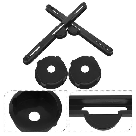 LOLIPPYY 2Sets Folding Desk Cup Holder Insert Black Plastic Attachment for Desk Table Accessories