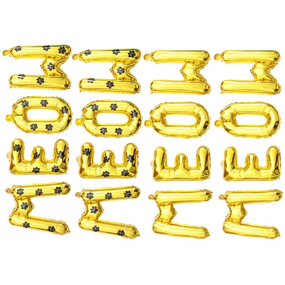 LOLIPPYY 2Sets Golden Aluminum Film Balloons with Claw Decals for Indoor Outdoor Party