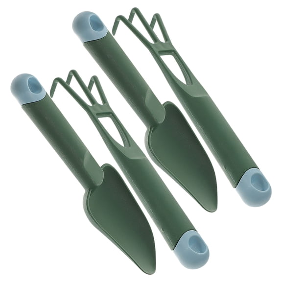 LOLIPPYY 2Sets Plastic Garden Hand Tools for Gardening with Ergonomic Handles Olive Green