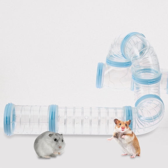 LOLIPPYY 2Sets Plastic Hamster Tube Set with Easy Detachable Design for Cage Activity