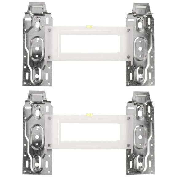 LOLIPPYY 2Sets Plated Silver Metal Air Conditioner Wall Mount Brackets Stable Support for Home Indoor Ac Installation
