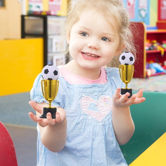 LOLIPPYY 2-Pack Realistic ABS Material Sports Competition Trophies with Unique Statue for Award Ceremonies and Events