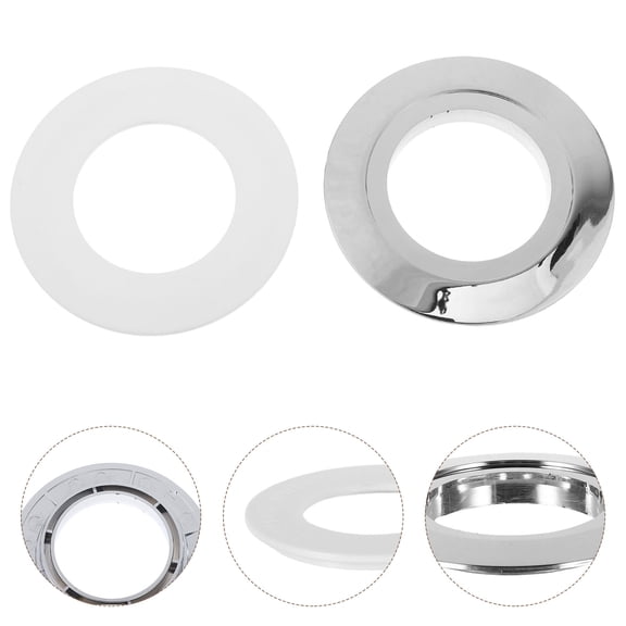 LOLIPPYY 2Sets Replacement Toilet Push Button Converter Plate Dual Flush Toilet Tank Accessory