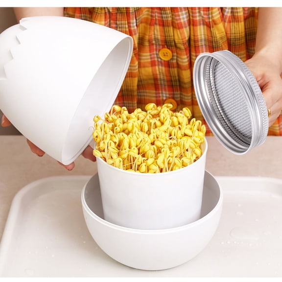 LOLIPPYY 2Sets Stainless Steel Strainer Lid for Sprouting Jars Perfect for Draining and Soaking