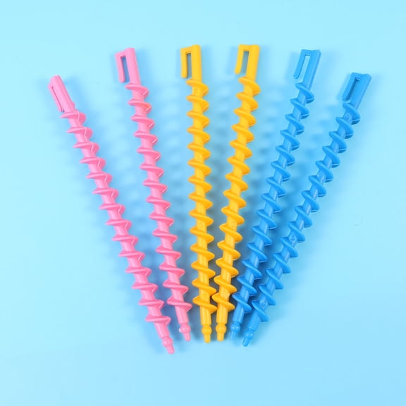 LOLIPPYY 2Sets Styling Curler Spiral Hair Rods Assorted Color for Quick DIY Hair Styling
