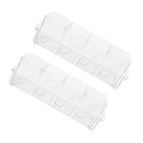 LOLIPPYY 2Sets Transparent Salt and Sugar Jars with Spoon Seasoning Containers