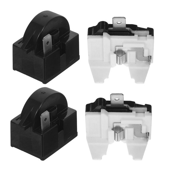 LOLIPPYY 2Sets Universal Refrigerator Start Relay with Thermal Overload Protector for Household Compressors