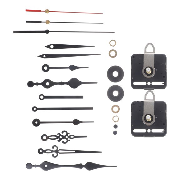 LOLIPPYY 2Sets Wall Clock Mechanism Replacement Kit with Mute Clock Movement and Black Hands