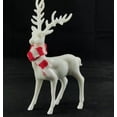 thumbnail image 1 of LOLIPPYY 2pcs Acrylic Christmas Reindeer Sculpture Elk Figurines with Scarf Tabletop Deer Statues Centerpiece for Holiday Mini Mantle Table Ornaments, 1 of 7