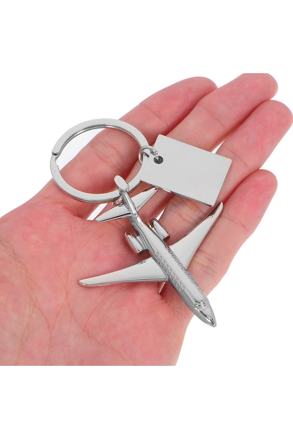 2-Pack Mini Airplane Keychains, Aviation Aircraft Model Key for Backpacks, Gifts for Kids and Adults