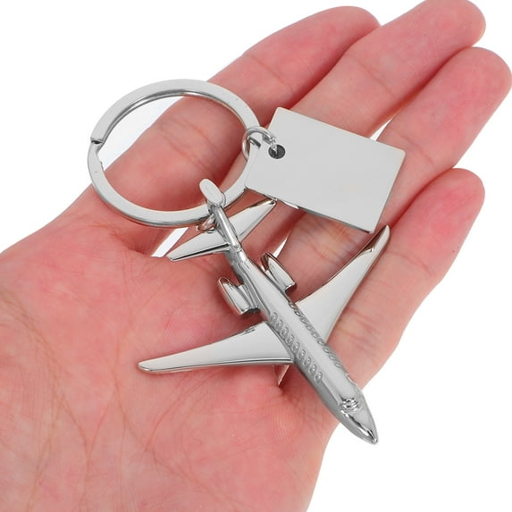 LOLIPPYY 2-Pack Mini Airplane Keychains, Aircraft Model Key for Backpacks, Aviation Gifts for Kids and Adults