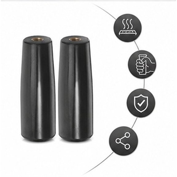 LOLIPPYY 2pcs Bbq Swivel Handle Replacement Bakelite Copper Rotating Grip Black