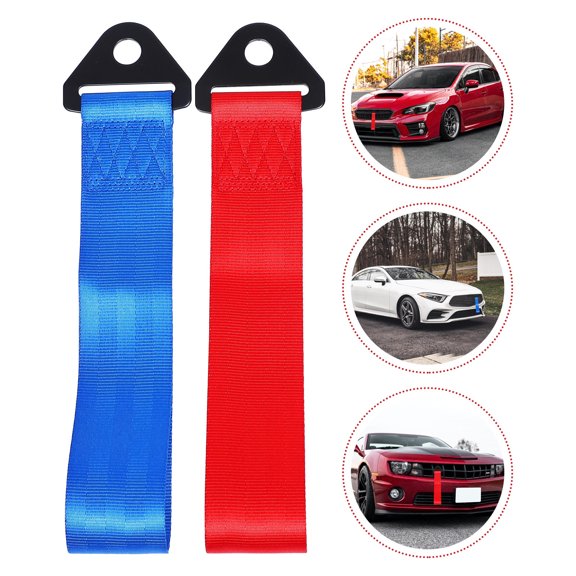 LOLIPPYY 2pcs Bumper Accessory Head Tow Rope Belt Car Bumpers