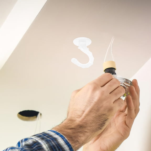 LOLIPPYY 2pcs Ceiling Airplane Hooks Iron Hooks for Hanging Lights in Dining Area for Gardeners