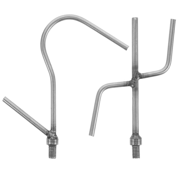 LOLIPPYY 2-Pack Closet Rod Hooks, Easy Install Hanging Rod Replacement for Home, Office, Store, Utility Clothes Hanger Accessories