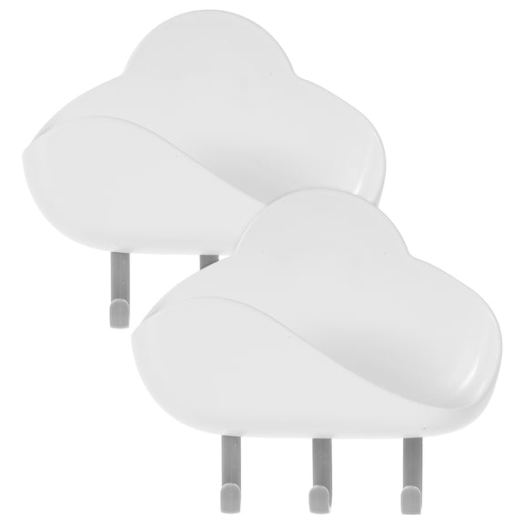 LOLIPPYY 2pcs Cloud Shape Soap Dish White ABS Soap Protection for Homeowners