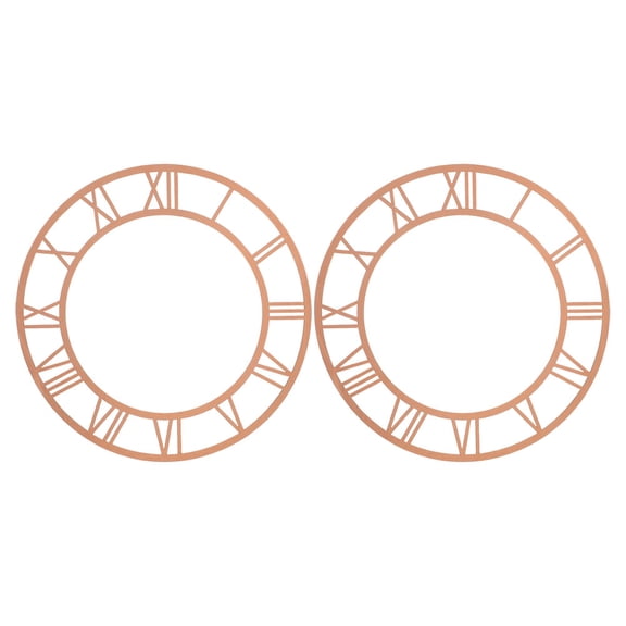 LOLIPPYY 2pcs DIY Round Roman Numerals Acrylic Mirror Wall Clock Decals Decorative Clock Repair Dial Face Stickers for Home Living Room Hotel Entryway Decoration