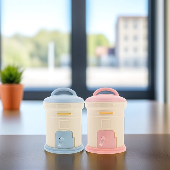LOLIPPYY 2pcs Desktop Coin Container Bank ABS Blue Money Storage for Kids Birthday