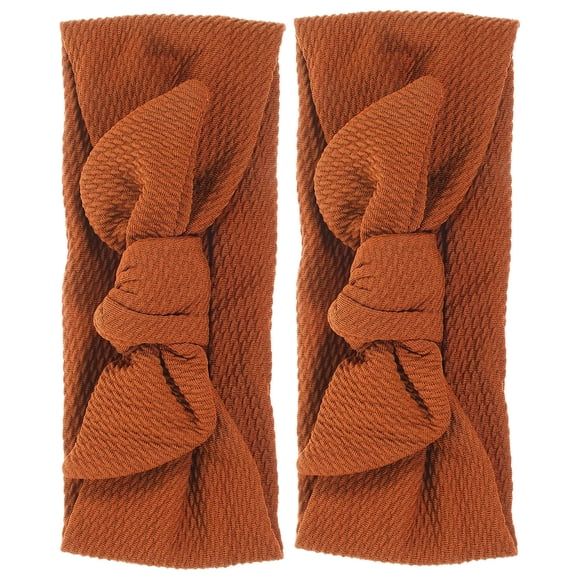 LOLIPPYY 2-Pack Dog Hairbands in Coffee Color, Polyester Pet Hair Accessories for Daily Use and Parties