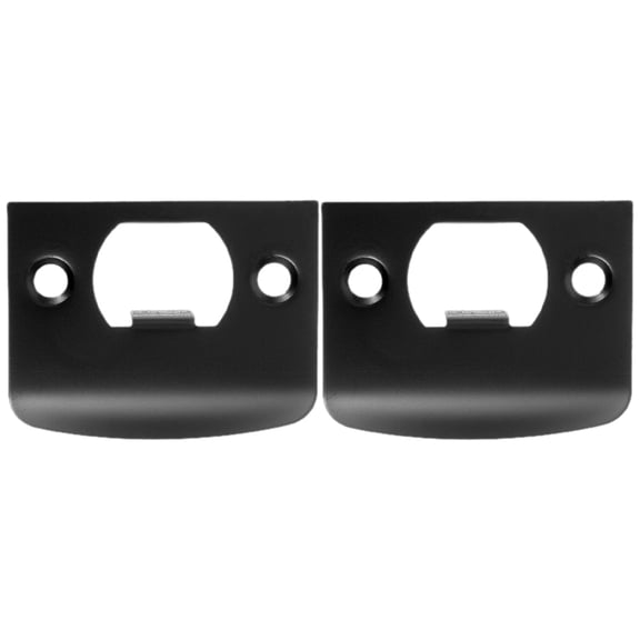 LOLIPPYY 2pcs Door Guide Black Knobs Classic Bronze Finish Strike Plate Deadbolt Cover Door Plate Hole Filler Reinforcement Kit Stainless Steel