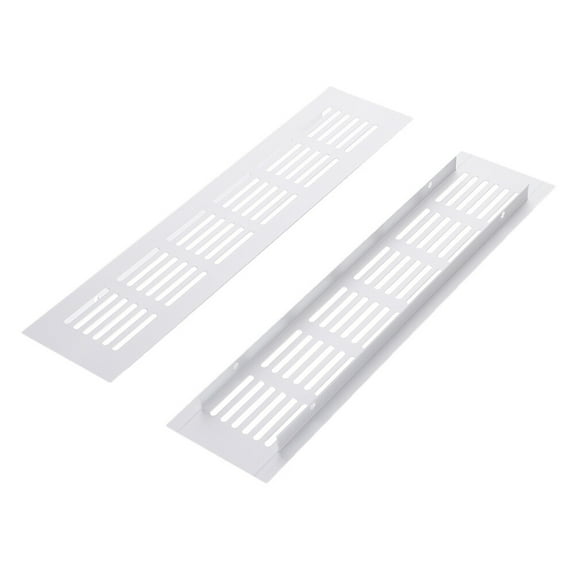 LOLIPPYY 2pcs Door Vent Aluminum Alloy Odor-proof Ventilation Grille Silver