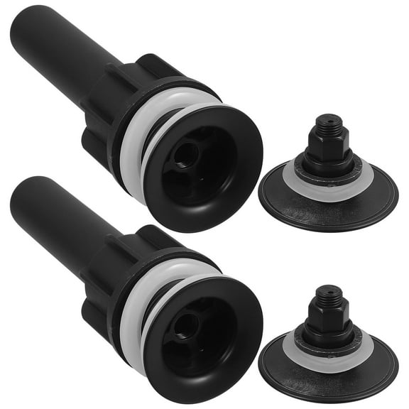 LOLIPPYY 2-Pack Black Plastic Drain Plugs for Bathroom Sink, Odor Prevention, for Daily Use