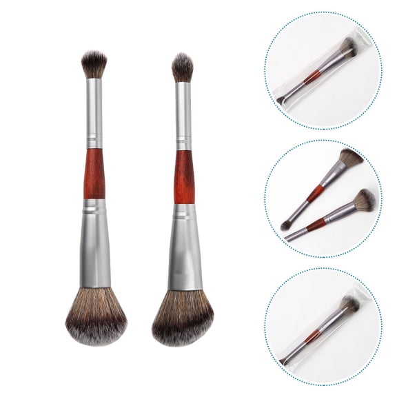 LOLIPPYY 2Pcs Multi Color Makeup Brushes with Soft Dense Bristles for Eyeshadow and Blush