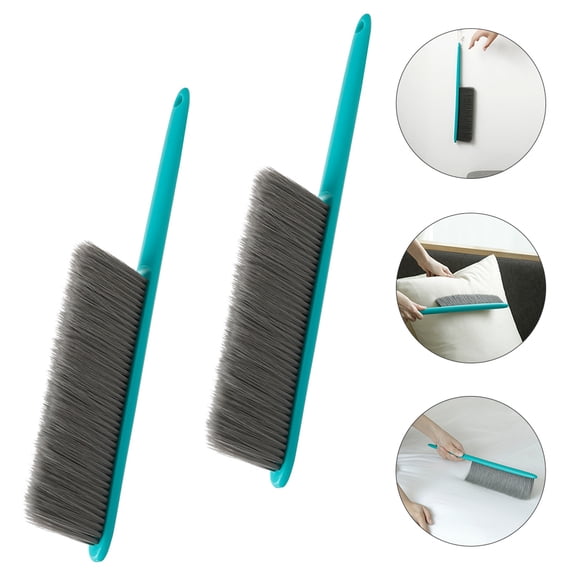 LOLIPPYY 2pcs Dust Remover Brush Blue Soft Dusting for Carpet Cleaning