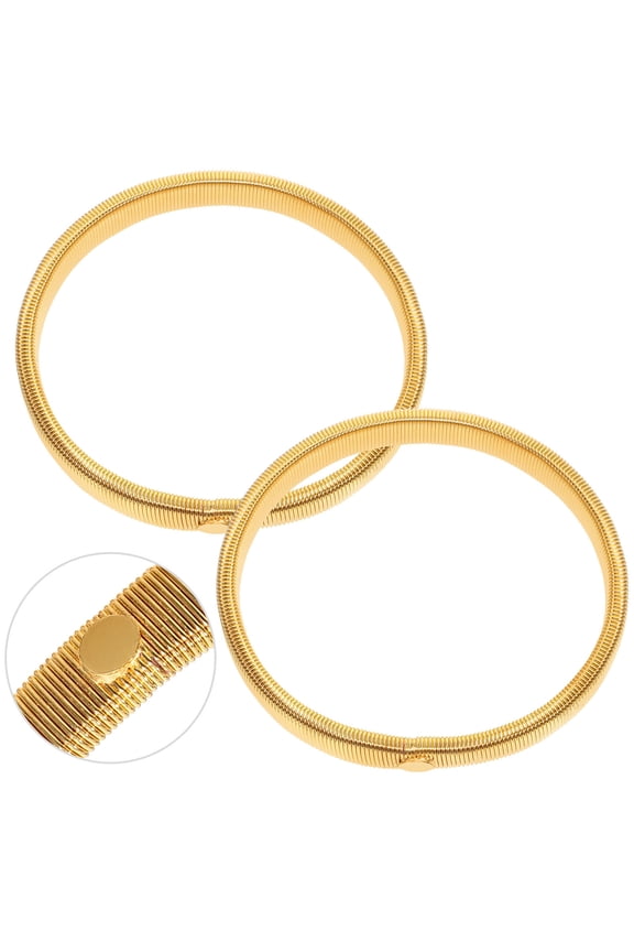 2pcs Elastic Band Bracelet Cuff Holder Golden Practical Decorates Shirts Adults