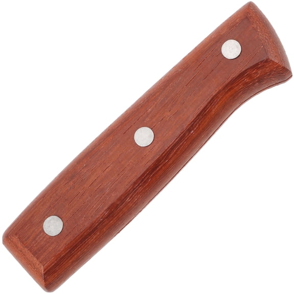 LOLIPPYY 2-Pack Ergonomic Wooden Handle Cutters with Brown Grip, Comfortable Design for Home and Kitchen Use