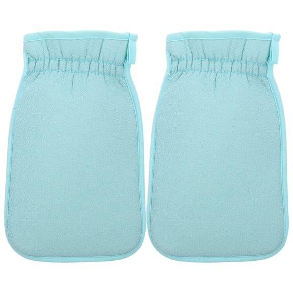 LOLIPPYY Set of 2 Exfoliating Bath Gloves for Adults, Deep Cleansing Fabric for Shower and Skin Care