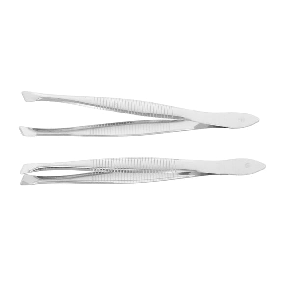 LOLIPPYY 2pcs Eyelash Tweezer Stainless Steel Hair Removal for Women Daily Use