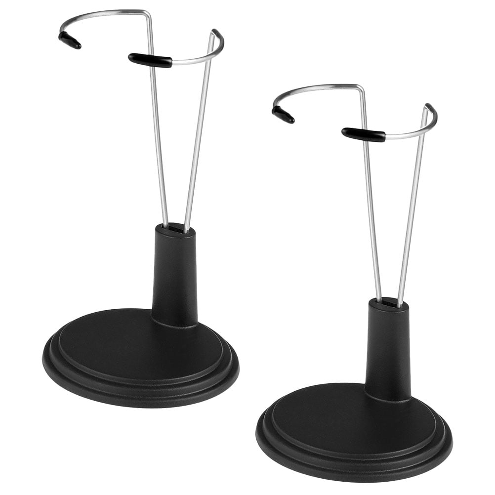 LOLIPPYY 2pcs Figurine Display Stand Black PVC Support For Dolls In ...
