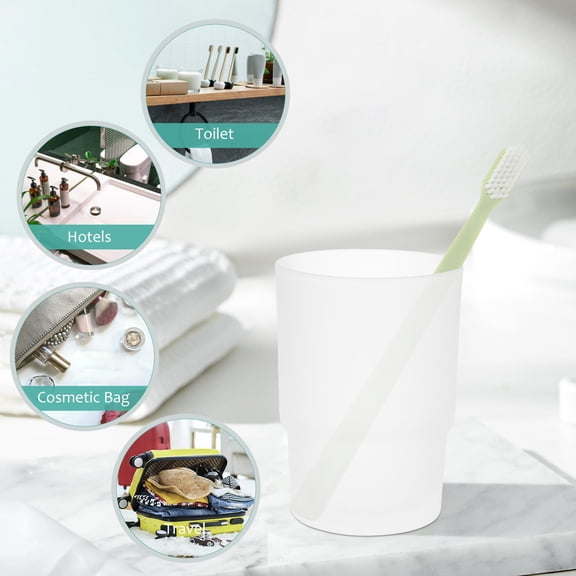 LOLIPPYY 2pcs Glass Toothbrush Holder for Bathroom Use with Sleek Design for Adults